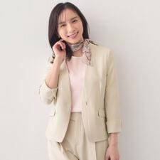 セットアップ対応 ノーカラージャケット【ウォッシャブル・接触冷感・吸水速乾・防シワ・ストレッチ】