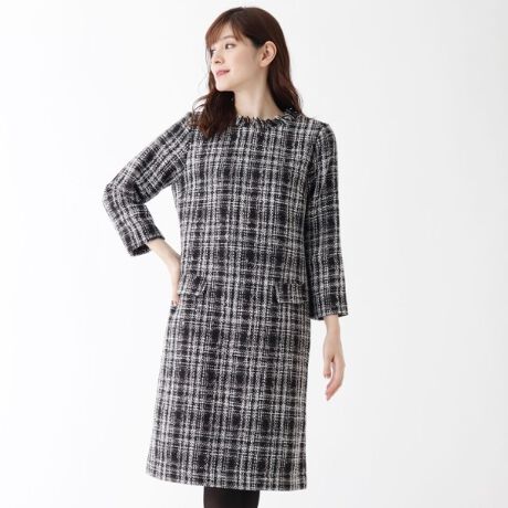 大きいサイズあり 13号 ツイードフリンジワンピース スープ Soup ファッション通販 マルイウェブチャネル