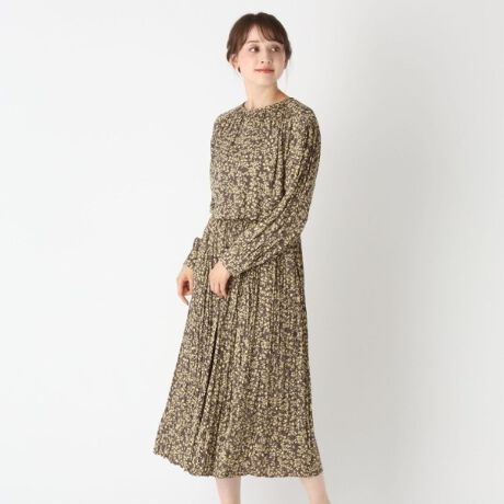 大きいサイズあり 13号 Innowave フラワーランダムプリーツワンピース スープ Soup ファッション通販 マルイウェブチャネル