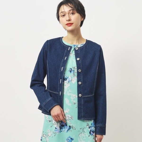 10ozデニム／ノーカラー】デニムジャケット | スーナウーナ(SunaUna