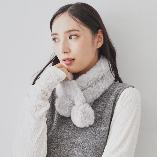 SunaUna スーナウーナコートブラックファー刺繍