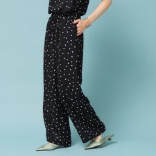 【ドット柄／S～L】ワイドパンツ