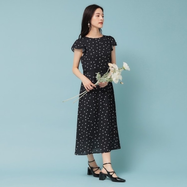 sunauna スーナウーナ 花柄 シアーワンピース 日本製 M140