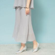 【新色／ウエストゴム／ウォッシャブル】プリーツパンツ