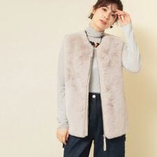 【3色展開】フェイクファーベスト