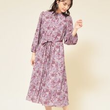 【co creation and yours／SS～L】レースプリーツワンピース