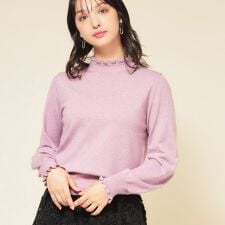 【SS～Lサイズ展開／6色展開】パール調ニット