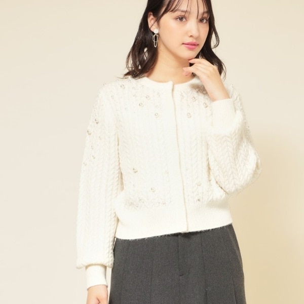 COLLECTION LINE】透かしパール調ニット | スーナウーナ(SunaUna