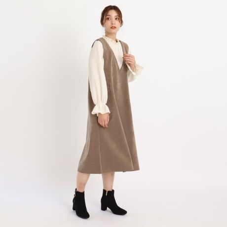 時短コーデs L フェミニンドッキングワンピース グローブ Grove ファッション通販 マルイウェブチャネル