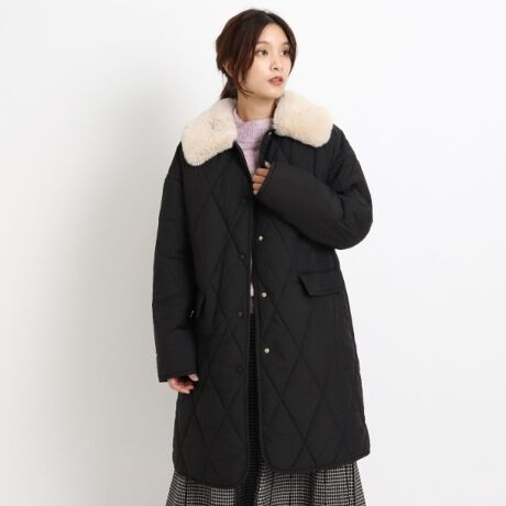 S Ll 取り外しファー襟付きキルトコート グローブ Grove ファッション通販 マルイウェブチャネル
