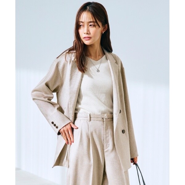 洗練されたリネンライクテーラードジャケット | グローブ(grove