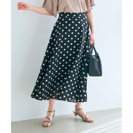 雑誌掲載商品】スタイリング映え◎！シアーチェックドットプリント  