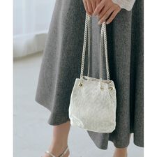メタルシートチェーン巾着ショルダー