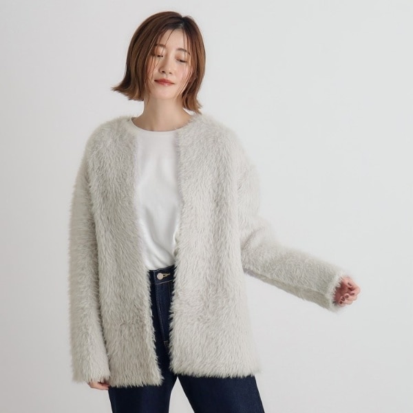 専用　⭐️ こだわり仕立てのツイードジャケット ホワイト　grove L 専用 ⭐️ こだわり仕立てのツイードジャケット ホワイト grove