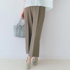 【夏に嬉しい機能付き】リネンライクベルトワイドパンツ