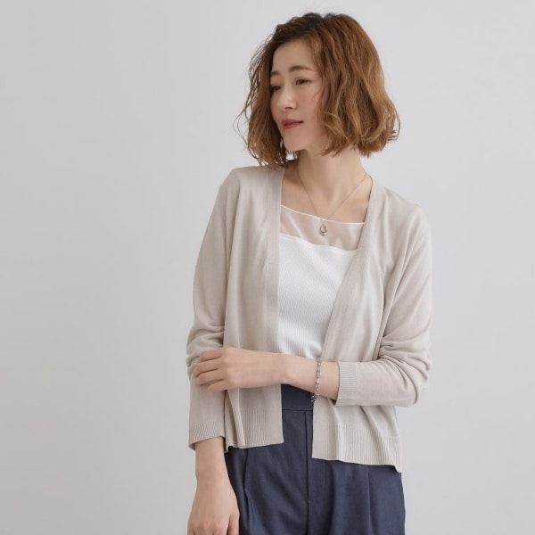 SHIPS for women / シップスウィメン 〈手洗い可能〉ラメ ニット 配色 カーディガン セール】〈手洗い可能〉ラメ ニット 配色 カーディガン