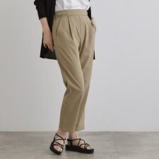 低身長さん向け－3cm丈【接触冷感】サマーハイパーストレッチテーパードパンツ