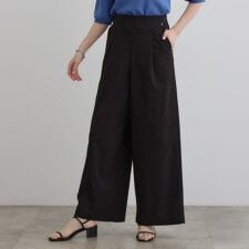 高身長さん向け＋10cm【接触冷感】サマーハイパーストレッチワイドパンツ