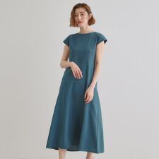 美シルエットなドッキングフレア切替ワンピース