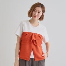 【大人のリゾートスタイルSETUP】麻調ビスチェドッキングT