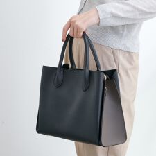 【人間工学】中仕切りバイカラー2WAYトート