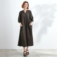 お洒落で快適 ラグランスリーブワンピース