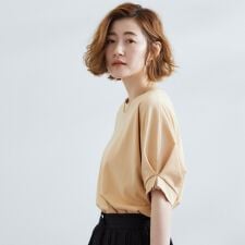 グローブ(grove)の【UVカットひんやり二の腕カバー】タックドルマンプルオーバー