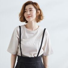 グローブ(grove)の【UVカット二の腕カバー】ハーフスリーブロゴTシャツ