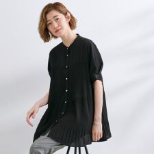 グローブ(grove)の【体型カバー】ラフに着たい　ティアードプリーツブラウス