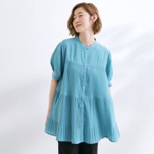 グローブ(grove)の【体型カバー】ラフに着たい　ティアードプリーツブラウス