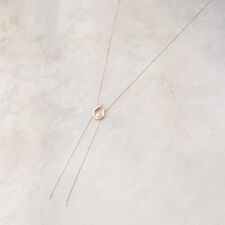 U字メタルパール調スライドネックレス