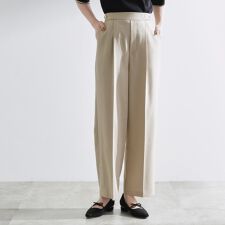 【洗える美脚ラインキープ】ワイドパンツ