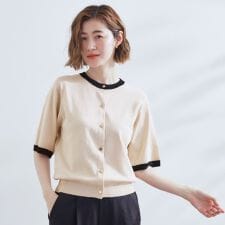 グローブ(grove)のさらりと心地よい　大人のサマーニットカーディガン