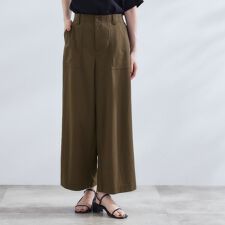 ◆【接触冷感】クロップドベイカーパンツ