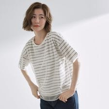 ラフだけどおしゃれ　チュールレイヤードTシャツ