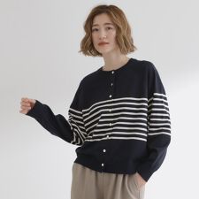 【洗える】シンプルに映える、ラグランスリーブカーディガン