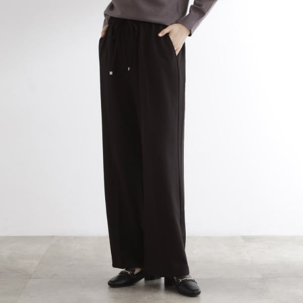 新品✦UNTITLED　リラックス ガウチョパンツ 紺色 アンタイトル UNTITLED 【今年も人気セットアップ／ウエストゴム