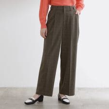 【洗える】毎日履きたいチェックワイドパンツ