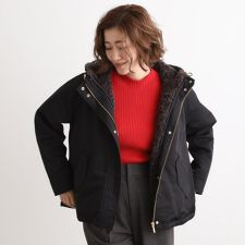 グローブ(grove)の【名品アウター3WAY・はっ水】ボアライナー付マウンテンパーカ