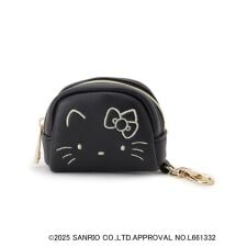 【ハローキティ】フェイス刺繍チャームポーチ