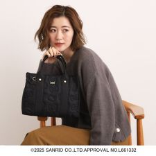 グローブ(grove)の【ハローキティ】Lee別注リボンキティキルトスクエアトート