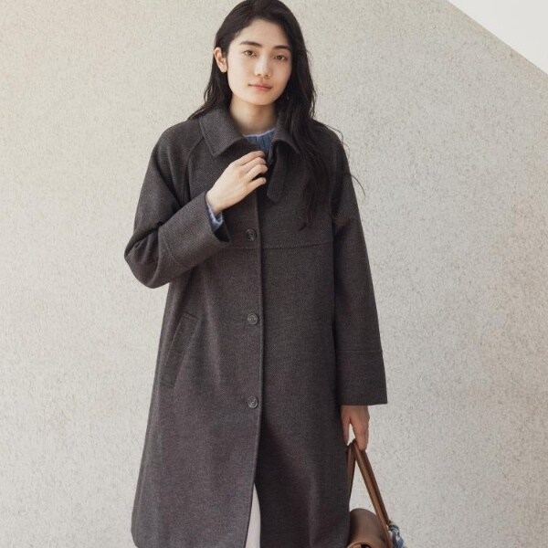 grove コート　黒 グローブ grove ビッグカラーオーバーサイズテーラーコート （ブラック