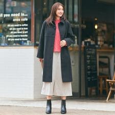 ウールライクステンカラーロングコート | ラウアー(LAUIR) | マルイ 