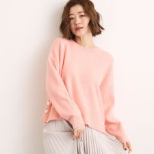 【石川梨華さん着用】【洗える】レイヤードにもおすすめ！サイド釦ニット