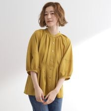 グローブ(grove)のウエストタックチュニックブラウス