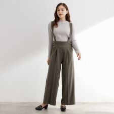 サス付きセンタープレスワイドパンツ