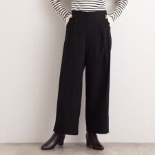 グローブ(grove)の【選べる着丈多機能】裏起毛ハイパーストレッチワイドパンツ