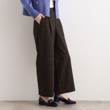 グローブ(grove)の【選べる着丈多機能】裏起毛ハイパーストレッチワイドパンツ