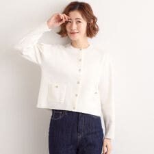 【SET UP対応】ジャケットライク総針カーディガン