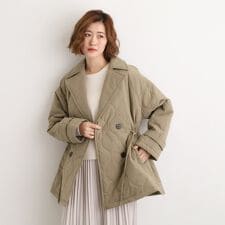 グローブ(grove)のキルティングPコートジャケット